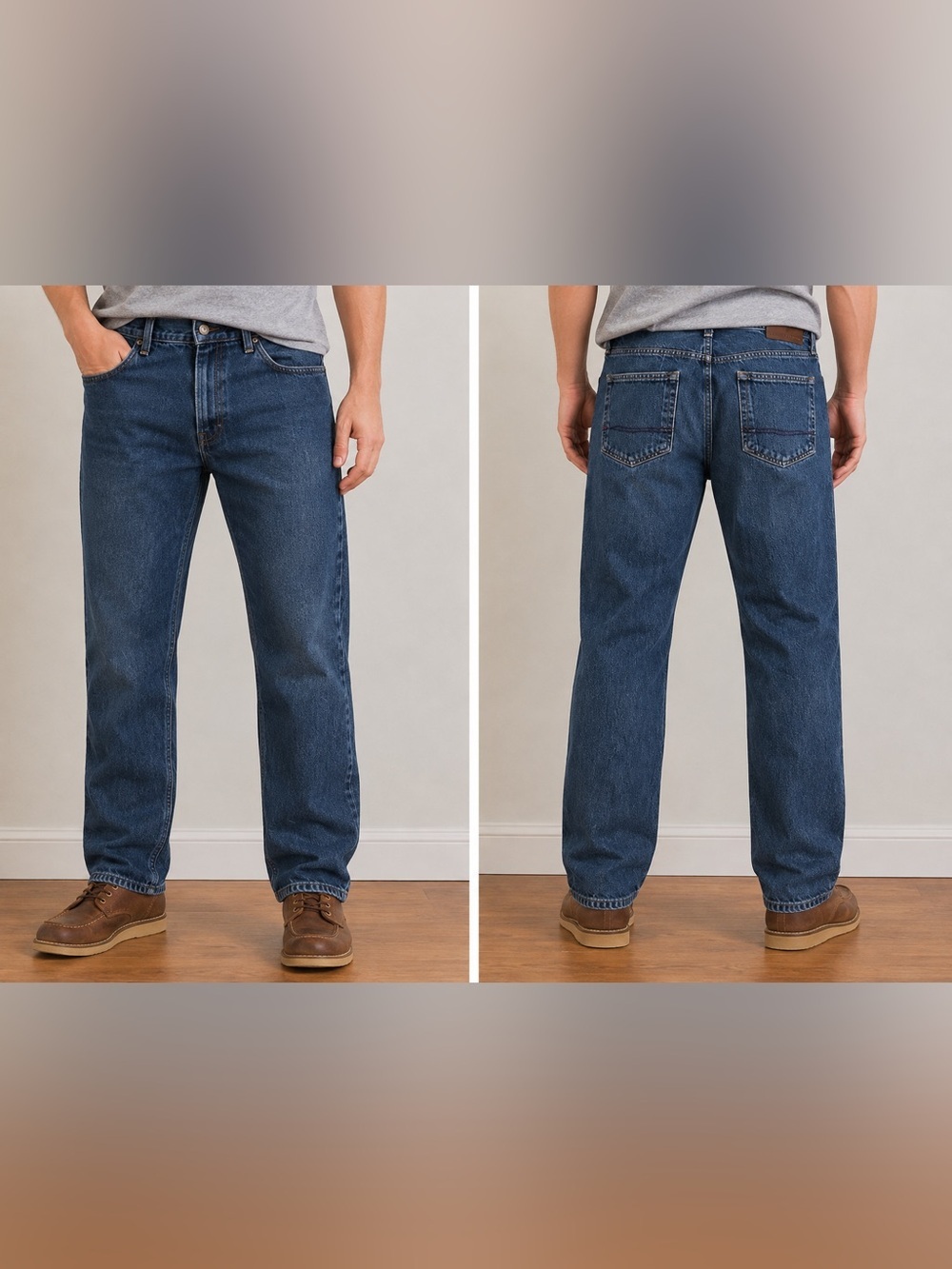 TOMMY HILFIGER Y2K Men’s Streetwear Dark Blue Straight-Leg Jeans EUC Sz 36x30